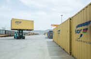 İşğaldan azad olunmuş ərazilərə ilk konteyner blok qatarı yola salınıb